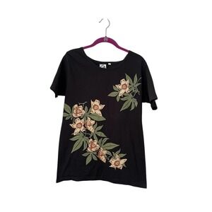 Napili Hawaii Woodrose Tee Black XS